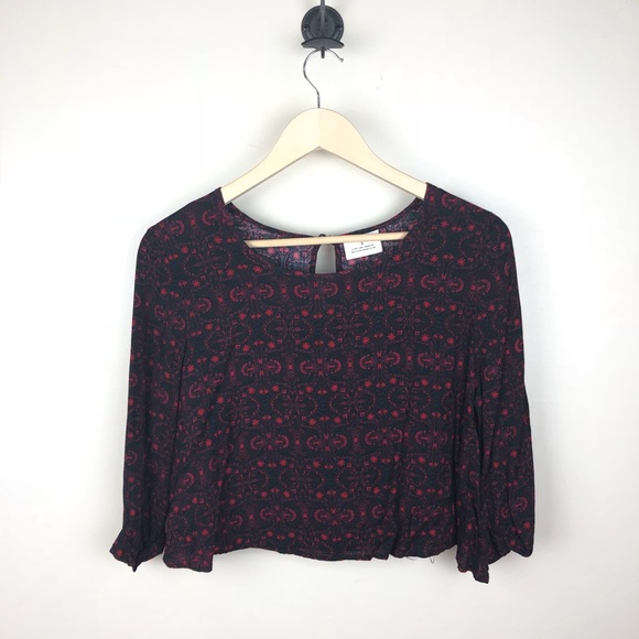 Urban Outfitters Tops - Pins & Needles | Paisley Print Swing Crop Top S